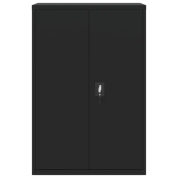 Metal Filing Cabinet - Black - 90 x 40 x 140cm