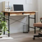 Computer Desk with Drawer - Oak Colour - 110 x 50 x 75cm