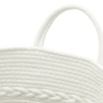 100% Cotton Storage Basket - Grey and White- 43 x 38cm