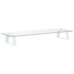 Monitor Stand - Tempered Glass and Metal - 60 x 20 x 8cm