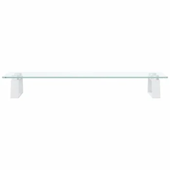 Monitor Stand - Tempered Glass and Metal - 60 x 20 x 8cm