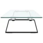 Monitor Stand - Tempered Glass and Metal - Black - 100 x 20 x 8cm