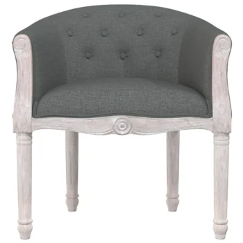 Elegant French style Dining Chair - Dark Grey Fabric