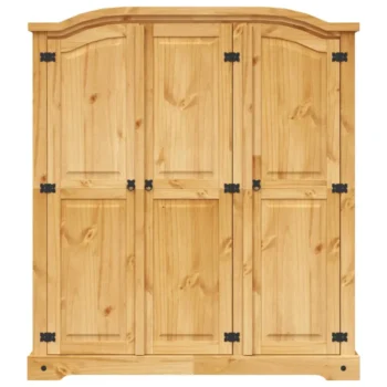 3 Door Bedroom Wardrobe - Mexican Pine - 150.5 x 52 x 170cm