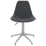 2 Modern Swivel Dining Chairs - Light Grey