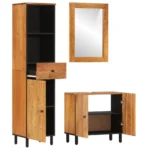 Bathroom Cabinet - 3 Piece Set - Acacia Wood