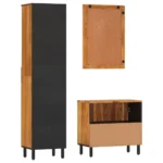 Bathroom Cabinet - 3 Piece Set - Acacia Wood