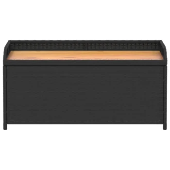 Rattan Storage Bench - Black - 100 x 50 x 52cm