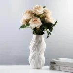 White Ethereal Wave Vase - Ceramic - 46cm