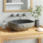 River Stone Oval Sink Basin - 45 x 53cm