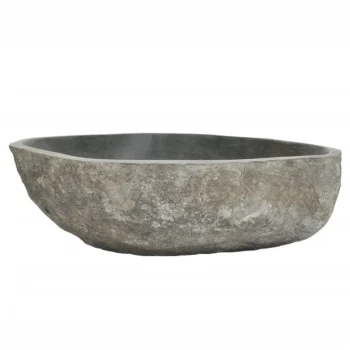 River Stone Oval Sink Basin - 45 x 53cm