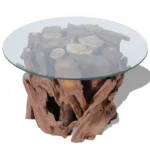 Coffee Table - Solid Teak Driftwood - 60cm