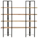 4-Tier Bookcase - Solid Mango Wood - 160 x 35 x 160cm