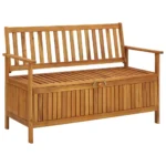 Garden Storage Bench - Solid Acacia Wood - 120 x 63 x 84cm