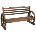 Solid Firwood Garden Bench - 112 x 61 x 78cm