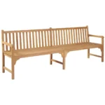 Sanded Teak Garden Bench - Hard Wood - 228 x 62.5 x 90cm