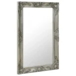 Wall Mirror Baroque Style - Silver - 50 x 80cm