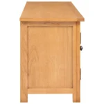 TV Cabinet - Solid Oak Wood - 110 x 35 x 44cm