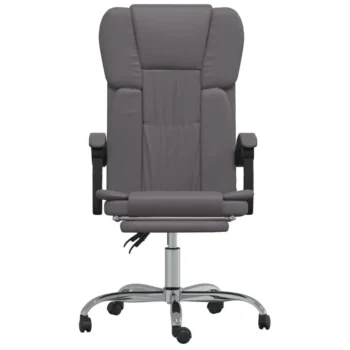 Reclining Office Chair - Grey Faux Leather