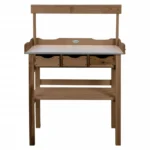 Potting Table With Drawer And Rack - Brown - 80.1 x 37.9 x 113cm