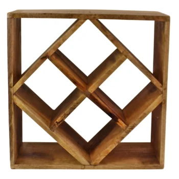 Beautiful Mango Wood Wine Rack - Holds 4 Bottles