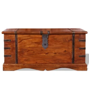 Storage Chest - Solid Acacia Wood - Honey Finish - 90 x 40 x 40cm