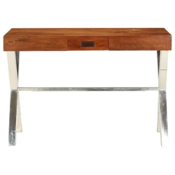 Solid Acacia Wood Desk - Honey Finish - 110 x 50 x 76cm