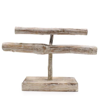 Double Branch Jewellery Stand - Whitewash