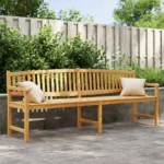 Garden Bench - Solid Teak Wood - 228 x 59.5 x 90cm