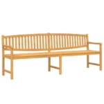 Garden Bench - Solid Teak Wood - 228 x 59.5 x 90cm