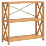 3-Tier Shelf - Solid Oak Wood - 80 x 30 x 78cm