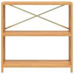 3-Tier Shelf - Solid Oak Wood - 80 x 30 x 78cm