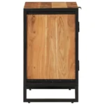 Bathroom Cabinet - Solid Acacia Wood And Iron - 55 x 35 x 60cm