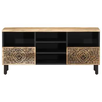 TV Cabinet - Solid Mango Wood - 100 x 33 x 46cm