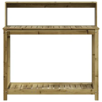 Potting Table/Bench With Shelves - Impregnated Wood Pine - 108 x 50 x 109.5cm