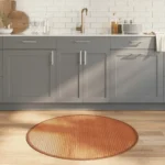 Round Bamboo Rug - Brown - 100cm