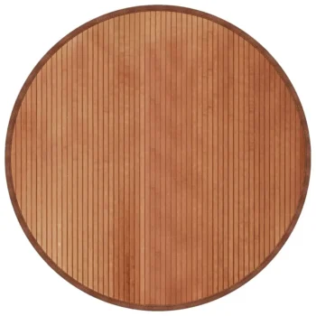 Round Bamboo Rug - Brown - 100cm