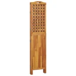 Solid Acacia Wood - 4 Panel Room Divider - 162 x 2 x 180cm