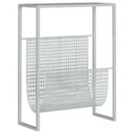 Silver Metal Magazine Rack - 35 x 15 x 45cm