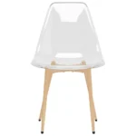 x4 Ergonomic Transparent PET Dining Chairs - 46 x 52 x 84cm