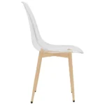 x4 Ergonomic Transparent PET Dining Chairs - 46 x 52 x 84cm