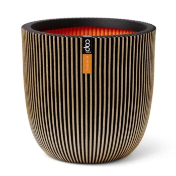 Capi Black and Gold Plant Vase - 43 x 41cm