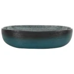 Ceramic Oval Sink Basin - Turquoise - 59 x 40 x 14cm