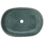 Ceramic Oval Sink Basin - Turquoise - 59 x 40 x 14cm