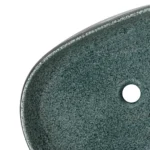 Ceramic Oval Sink Basin - Turquoise - 59 x 40 x 14cm