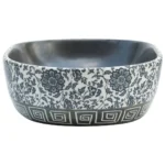 Handmade Ceramic Countertop Sink - Black & Blue - Oval - 47 x 33 x 13cm