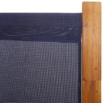 6 Panel Room Divider - Solid Acacia Wood - Dark Blue - 420 x 180cm