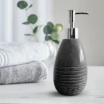 Stone-Effect Bathroom Accessory Set - ToothBrush - Lotion -Tumbler