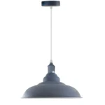 Modern Industrial Hanging Bowl Pendant Lamp - Grey