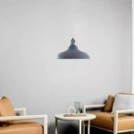 Modern Industrial Hanging Bowl Pendant Lamp - Grey